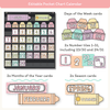 Calendar & Weather Display - Pastel Composition Notebook Classroom Decor - Miss Jacobs Little Learners