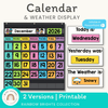 Calendar & Weather Display | Rainbow Classroom Decor - Miss Jacobs Little Learners