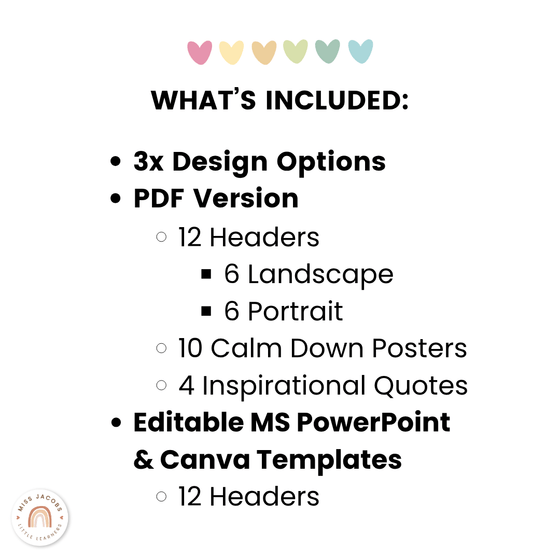 Calm Down Corner Kit - Pastel Classroom Decor - Miss Jacobs Little Learners