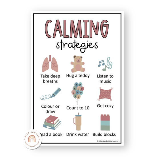 Calm Down Corner Posters - Cute Sea Life Classroom Decor - Miss Jacobs Little Learners