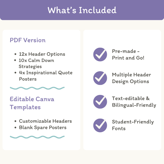 Calm Down Corner Posters - Dreamy Space Classroom Decor - Miss Jacobs Little Learners