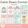 Calm Down Corner Posters - Pastel Composition Notebook Classroom Decor - Miss Jacobs Little Learners