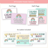 Calm Down Corner Posters - Pastel Composition Notebook Classroom Decor - Miss Jacobs Little Learners