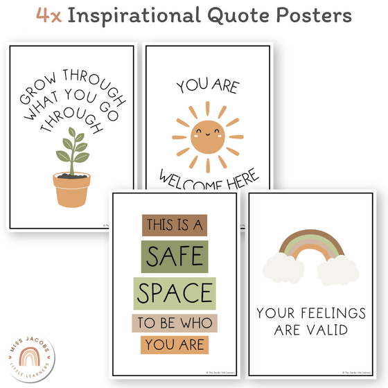 Calm Down Corner Posters - Woodland Theme Classroom Decor - Miss Jacobs Little Learners