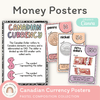 Canadian Money Posters - Pastel Composition Notebook Math Decor - Miss Jacobs Little Learners