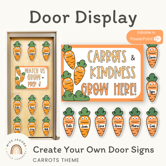 Carrot Door Display Classroom Decor