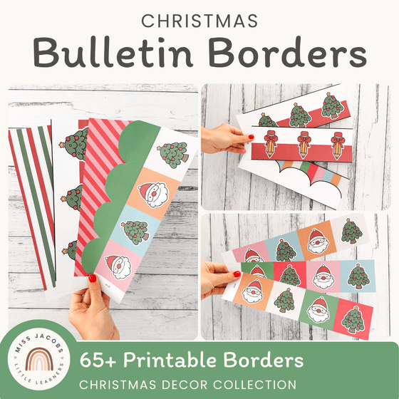 Christmas Bulletin Board Borders Classroom Decor - Miss Jacobs Little Learners