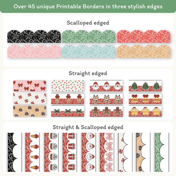 Christmas Bulletin Board Borders - Composition Notebook - Miss Jacobs Little Learners