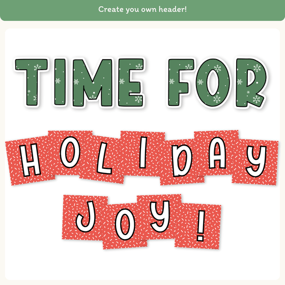 Christmas Bulletin Board Letters Classroom Decor - Miss Jacobs Little Learners