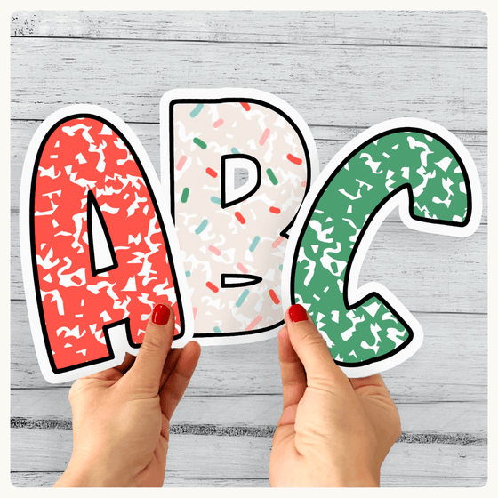 Christmas Bulletin Board Letters - Composition Notebook - Miss Jacobs Little Learners