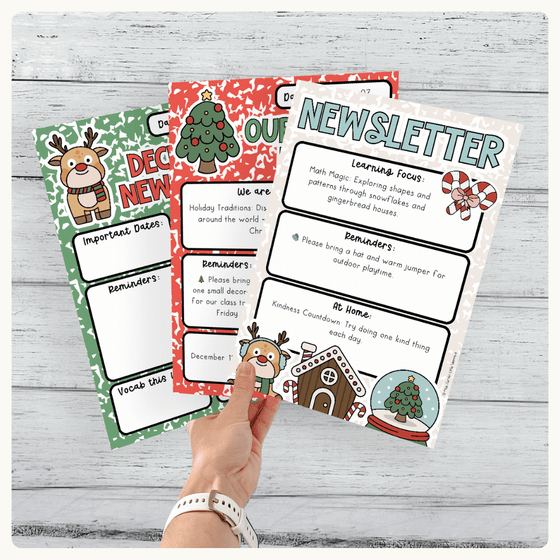 Christmas Composition Notebook Classroom Decor Bundle - Miss Jacobs Little Learners