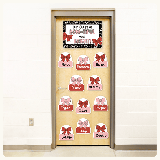 Christmas Door Display Bow - Composition Notebook - Miss Jacobs Little Learners