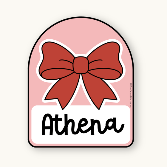 Christmas Door Display Bow - Composition Notebook - Miss Jacobs Little Learners