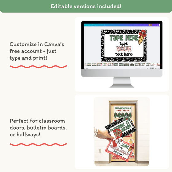 Christmas Door Display - Composition Notebook - Miss Jacobs Little Learners
