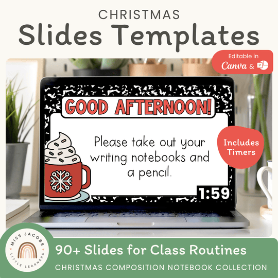 Christmas Morning Slides Templates - Composition Notebook