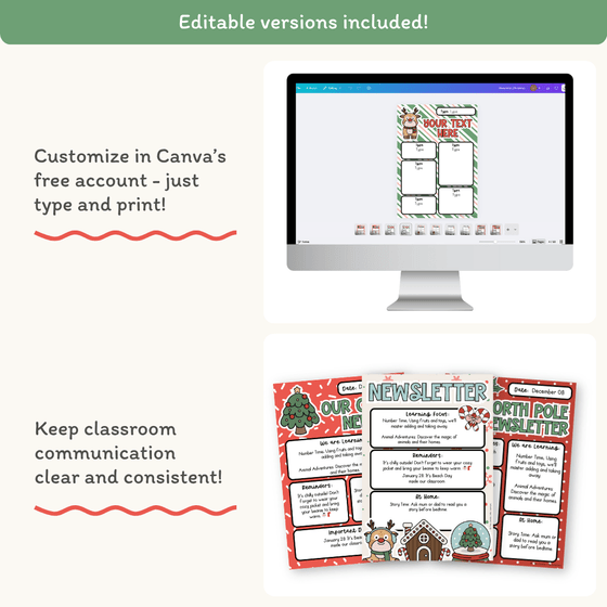 Christmas Newsletters Templates - Miss Jacobs Little Learners