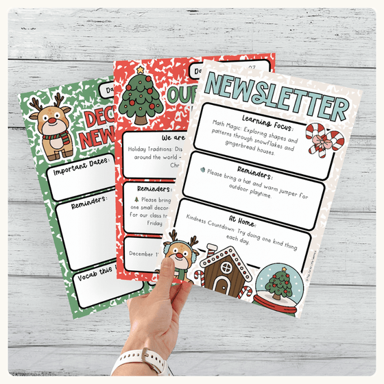 Christmas Newsletters Templates - Composition Notebook - Miss Jacobs Little Learners