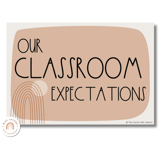 Class Rules Posters & Expectations for Classroom Management | Boho Vibes - Miss Jacobs Little Learners