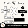 Classic Black Large Math Symbols - Miss Jacobs Little Learners