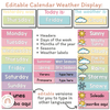 Classroom Calendar and Weather Display | PASTELS | Editable - Miss Jacobs Little Learners