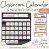 Classroom Calendar & Weather Pocket Chart Display | Daisy Gingham Pastel Classroom Decor - Miss Jacobs Little Learners