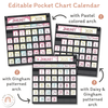 Classroom Calendar & Weather Pocket Chart Display | Daisy Gingham Pastel Classroom Decor - Miss Jacobs Little Learners