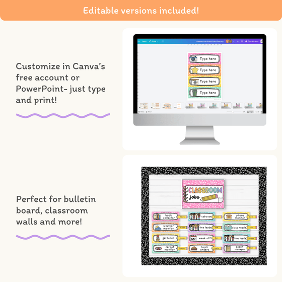Classroom Job Chart - Cutesy Composition Notebook Decor – Miss Jacobs ...