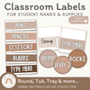 CLASSROOM LABELS | OMBRE NEUTRALS | EDITABLE - Miss Jacobs Little Learners