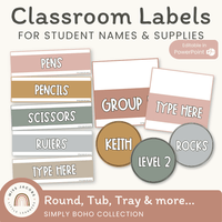 CLASSROOM LABELS | SIMPLE BOHO | EDITABLE – Miss Jacobs Little Learners
