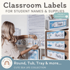 Classroom Labels Student Names & Supplies - Cute Sea Life - Miss Jacobs Little Learners