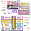 Classroom Labels Student Names & Supplies - Cutesy Theme - Miss Jacobs Little Learners