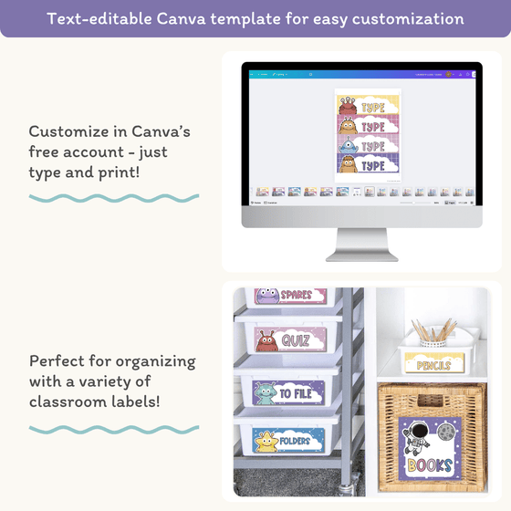 Classroom Labels Student Names & Supplies - Dreamy Space Decor - Miss Jacobs Little Learners