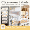 Classroom Labels Student Names & Supplies - Happy Hive Classroom Decor - Miss Jacobs Little Learners