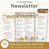 Classroom Newsletter Templates - Daisy Gingham Neutrals Decor - Miss Jacobs Little Learners