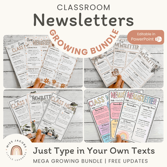 Classroom Newsletter Templates - Growing Bundle