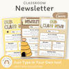 Classroom Newsletter Templates - Happy Hive Classroom Decor - Miss Jacobs Little Learners