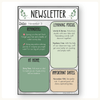 Classroom Newsletter Templates - Modern Botanical Theme - Miss Jacobs Little Learners