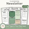 Classroom Newsletter Templates - Modern Botanical Theme - Miss Jacobs Little Learners