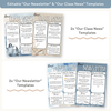Classroom Newsletter Templates - Modern Ocean Classroom Decor - Miss Jacobs Little Learners