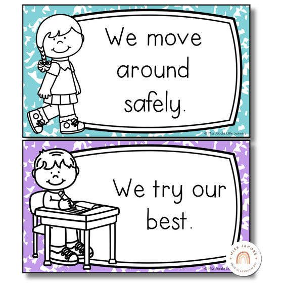 Classroom Rules and Expectations Posters - Cutesy Classroom - Miss Jacobs Little Learners