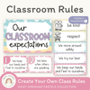 Classroom Rules and Expectations Posters - Daisy Gingham Pastels Decor - Miss Jacobs Little Learners