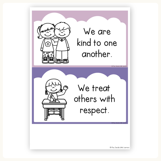 Classroom Rules and Expectations Posters - Dreamy Space Decor - Miss Jacobs Little Learners