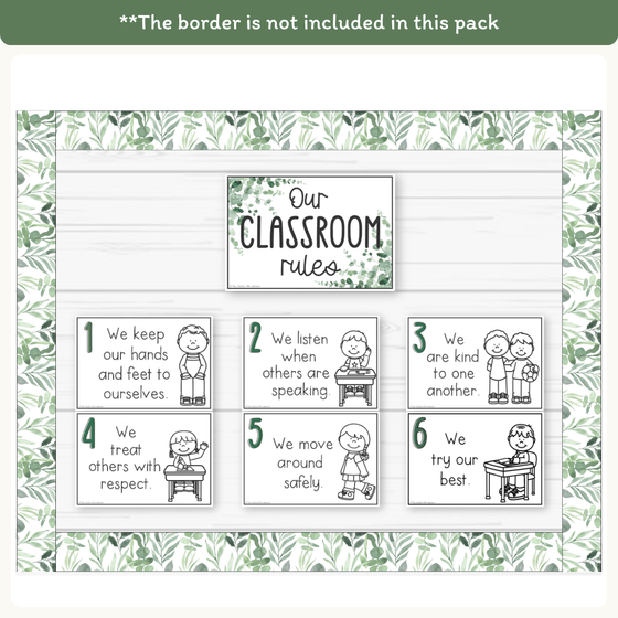 Classroom Rules and Expectations Posters - Modern Botanical Theme ...
