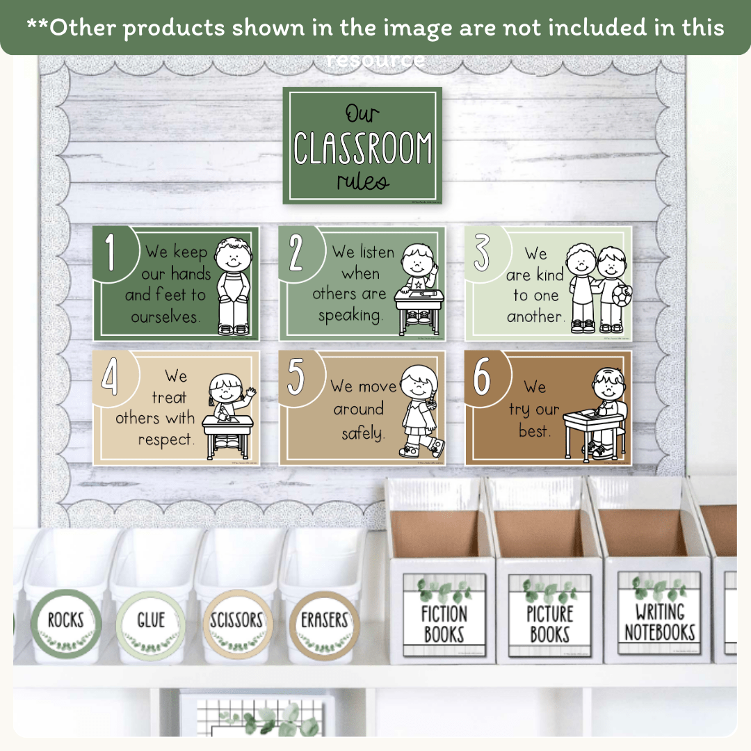 Classroom Rules and Expectations Posters - Modern Botanical Theme ...