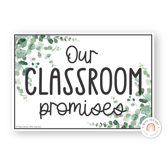 Classroom Rules and Expectations Posters - Modern Botanical Decor - Miss Jacobs Little Learners