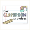 Classroom Rules and Expectations Posters - Pastel Composition Notebook Decor - Miss Jacobs Little Learners