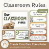 Classroom Rules and Expectations Posters - Woodland Decor - Miss Jacobs Little Learners
