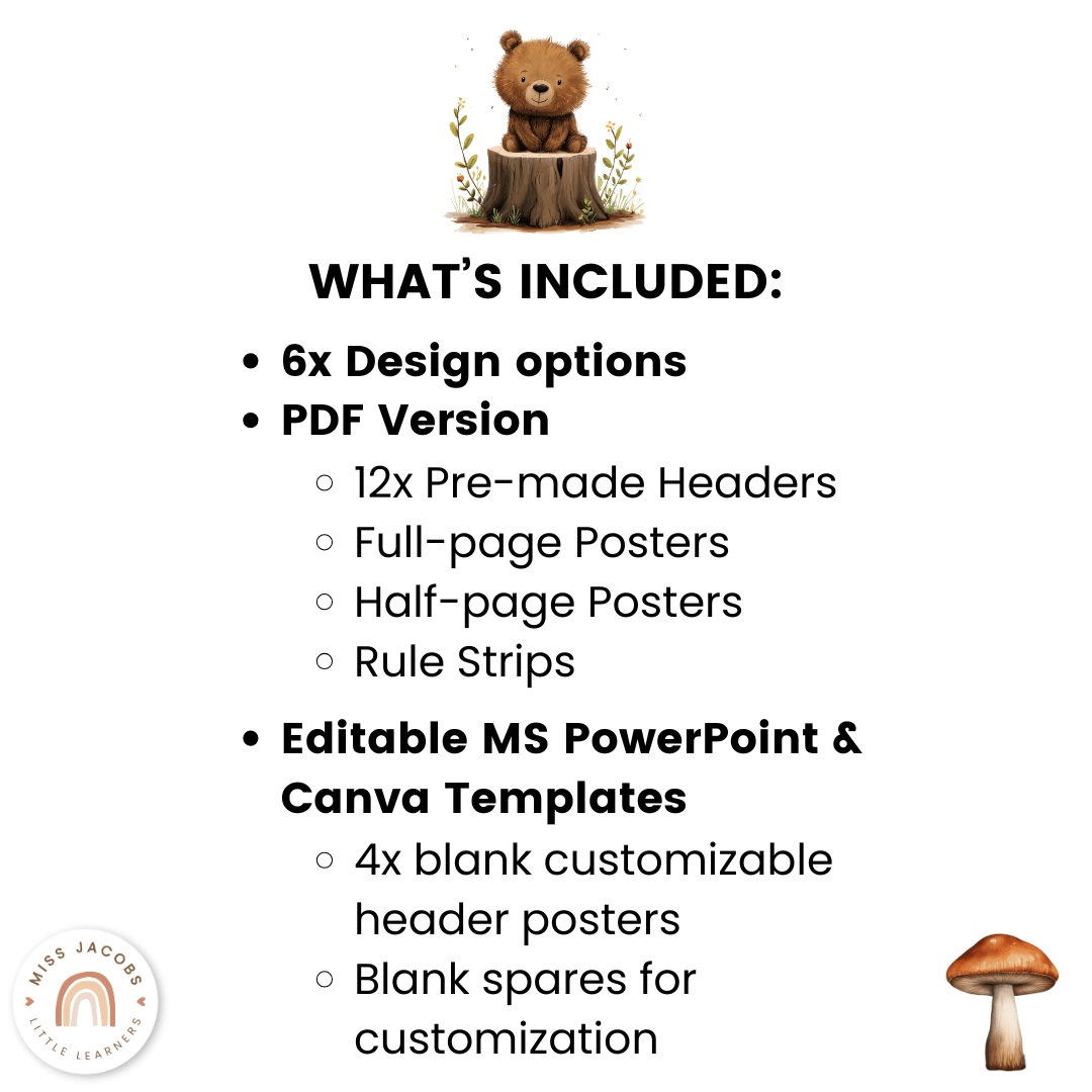 Classroom Rules and Expectations Posters - Woodland Decor - MJLL – Miss ...