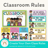 Classroom Rules Posters and Slips | Rainbow Theme - Miss Jacobs Little Learners