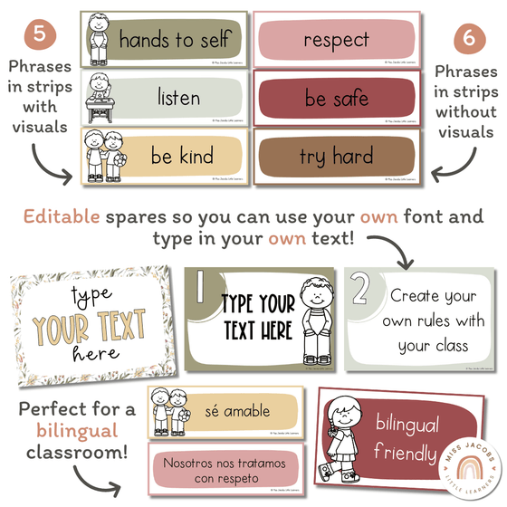 Classroom Rules Posters | Australiana Classroom Decor Theme | Editable - Miss Jacobs Little Learners